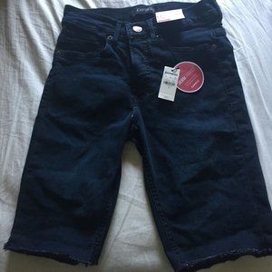Express Size 2 High Rise Denim Bermuda Shorts